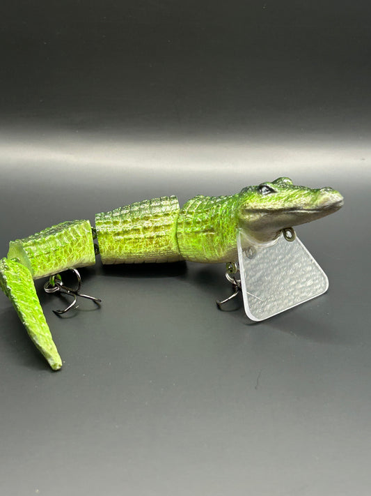 9” Gator Tatter Wake Bait – Handmade Custom Resin Masterpiece